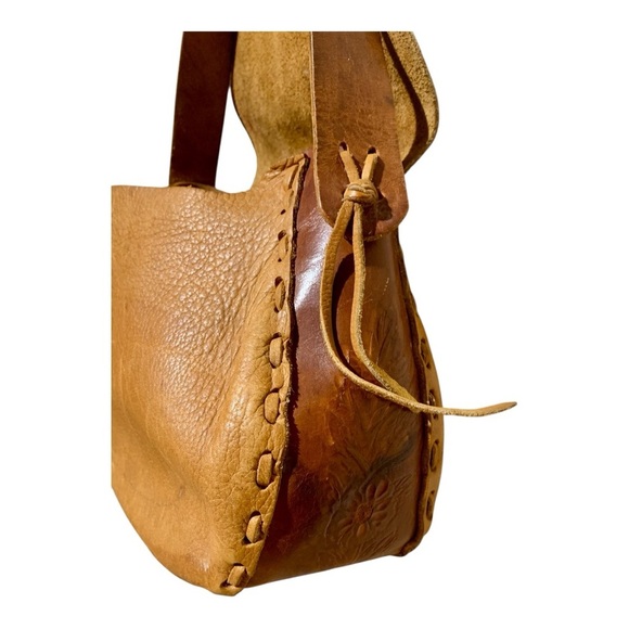 Vintage 1970’s Handcrafted Leather Shoulder Bag - Picture 5 of 8